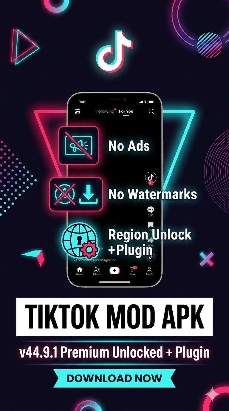 TikTok v44.9.1 MOD APK (Premium Unlocked + Plugin)